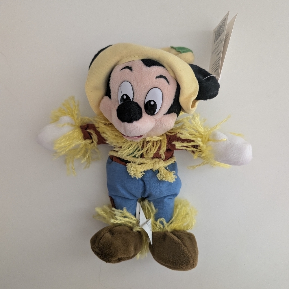 Disney Scarecrow Mickey Mouse Beanbag Plush